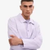 Veste de travail en coton bio - Lavande pâle