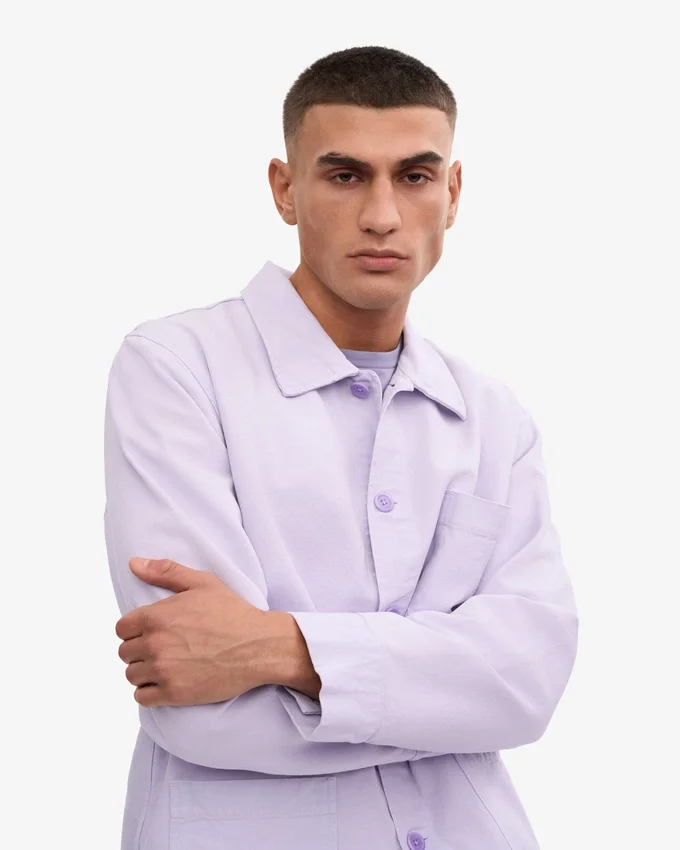 Veste de travail en coton bio - Lavande pâle