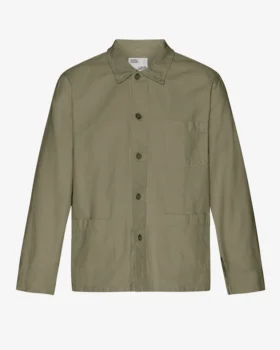 Veste de travail en coton bio - Olive poussiéreux