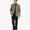 Veste de travail en coton bio - Olive poussiéreux