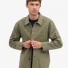 Veste de travail en coton bio - Olive poussiéreux