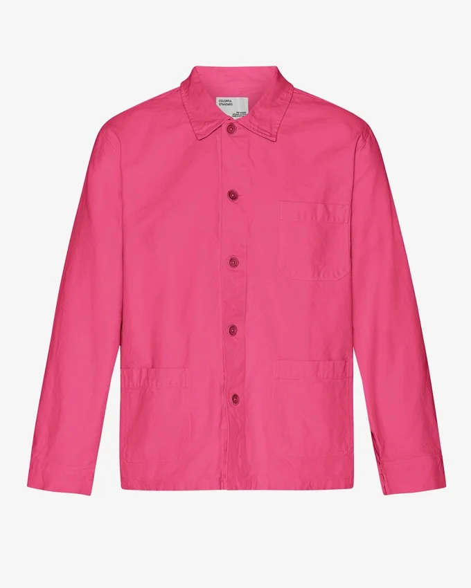Veste de travail en coton bio - Rose bubble-gum