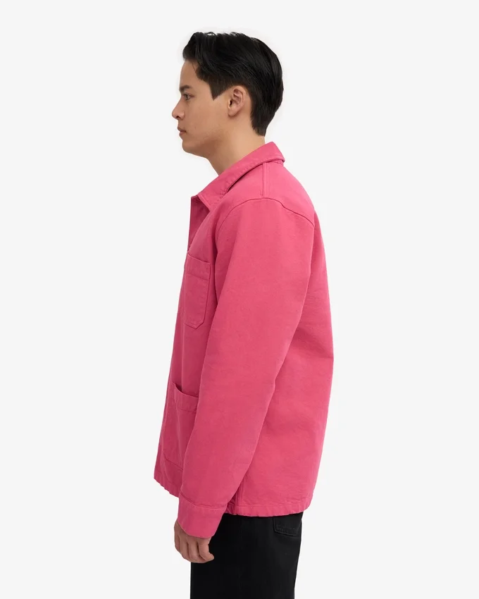 Veste de travail en coton bio - Rose bubble-gum