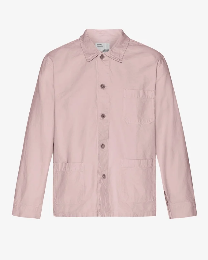 Veste de travail en coton bio - Rose délavé