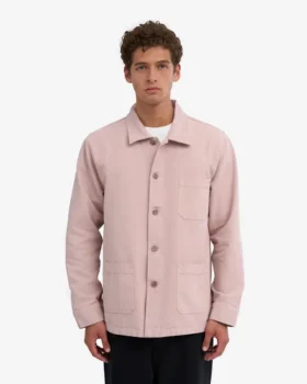Veste de travail en coton bio – Rose délavé