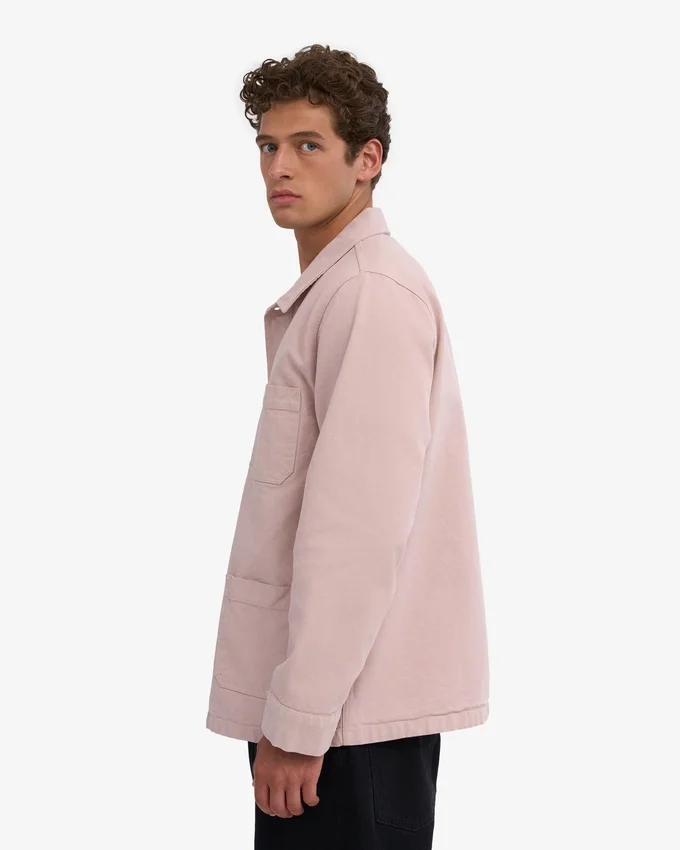 Veste de travail en coton bio - Rose délavé