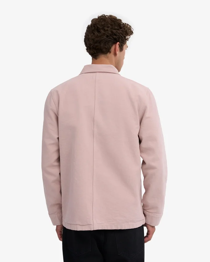 Veste de travail en coton bio - Rose délavé
