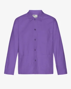 Veste de travail en coton bio - Violet ultra
