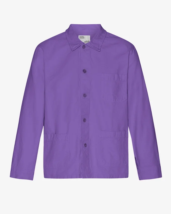 Veste de travail en coton bio - Violet ultra