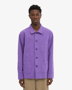 Veste de travail en coton bio – Violet ultra
