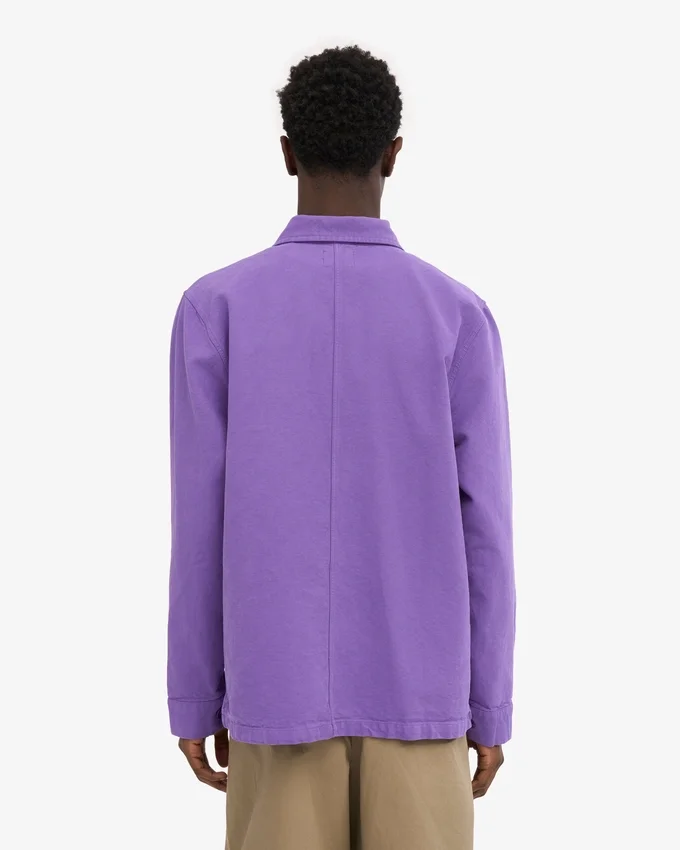 Veste de travail en coton bio - Violet ultra