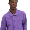 Veste de travail en coton bio - Violet ultra