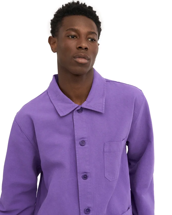 Veste de travail en coton bio - Violet ultra
